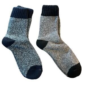 Wool Blended 2 Pairs Mens Thermal Socks One Size NEW